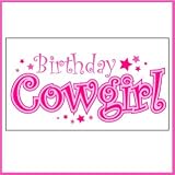Birthday Cowgirl Iron-On Decal