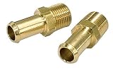 Moroso 65375 3/8 Hose Barb to 1/4 Male NPT Straight Fitting