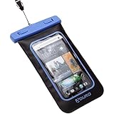 Aduro Sport Waterproof Case/Bag for Smartphones with Audio Out "Lifetime Warranty" for Apple iPhone 4 / 4S / 5 / 5S / 6, Samsung Galaxy S4 / S5 / S6, Edge, iPod Touch, HTC ONE X, LG NEXUS (Retail Packaging) (Blue)