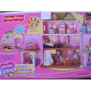 Fisher Price Loving Family Grand Dollhouse Super Set (Caucasion Family) On Sale