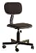 Black secretary chair with adjustable back rest and height