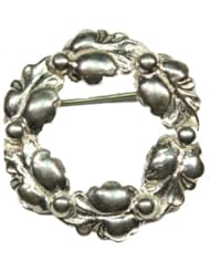 Sterling Silver Leaf Ring Brooch