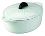 Daniel Boulud Kitchen Infiniti Cast Iron Cookware 7quart Oval Roaster, White