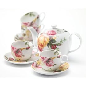 Buy Country Rose 9-Piece Tea Set