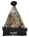 17 Sexy Black & Tan Leopard Flirt Velvet Santa Hat - Size Large