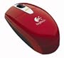 Logitech V200 Cordless Mouse - Red, Snap-on 2.4GHZ Micro-receiver