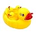 Domire Baby Bath Bathing Toys Rubber Race Squeaky Ducks Yellow