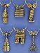 Around the World Wine Glass Charms or Markers for the International Traveler - 1402
