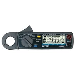 Click here to buy Extech 380942 30 Ampere True RMS AC DC Mini Clamp on Meter.