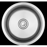 Buy 808SB Single Round Bowl Bar Prep or Vegetable 18 Gauge 304 Stainless Steel Kitchen...