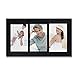 Adeco 3 Openings Decorative Black Wood Wall hanging Picture Photo Frame - Made to Display Three 4x6 Photos