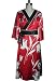 Red Silky Tulip Kimono Wrap Dress