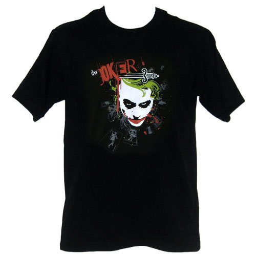 Batman The Dark Knight Joker Card & Dagger Mens T-Shirt