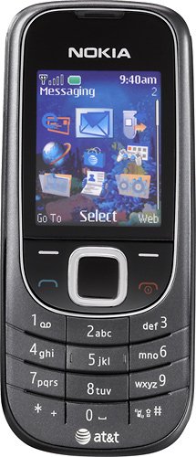 Nokia 2320 Prepaid GoPhone, Black (AT&T)