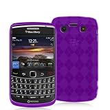 Electromaster(TM) Brand – Purple TPU Candy Rubber Skin Case Cover for Blackberry Bold 9700 9780 Phone