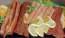 Wild Alaskan Salmon Sampler (Salmon Jerky, Salmon Hot Dogs, Smoked Salmon Strips)