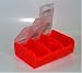 3-to-go Pill Box Organizer Color Transparent Red- Made in the USA