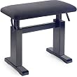 Stagg Hydraulic Piano Bench - Black Matte and Black Velvet