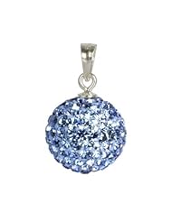 SilberDream Glitter Pendant Swarowski Elements blue shiny, 925 Sterling Silver Charms Pendant with Lobster Clasp for Charms Necklace GSH201
