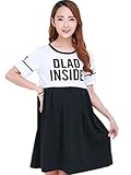 【TPGROWIN】 マタニティ ウェア ワンピース 授乳口付き カジュアル 出産 産前 産後 授乳服 外出着 妊婦服 授乳 楽ちん 全4色 (XL, ブラック)