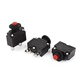 uxcell 遮断器 保護サーキットブレーカ 押しボタン 空気圧縮機用 AC 125V/250V 3個入り