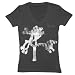 U2 - One Tree Hill Junior 40/1 V-Neck T-shirt in Dark Grey