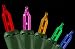 Set of 100 Multi-Color Synchronized Musical Mini Christmas Lights - Green Wire