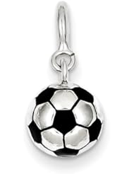 Sterling Silver Enameled Soccer Ball Charm