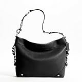 Authentic Coach Pebbled Leather Chain Side Carly Hobo Handbag 15251 Black Reviews Picture