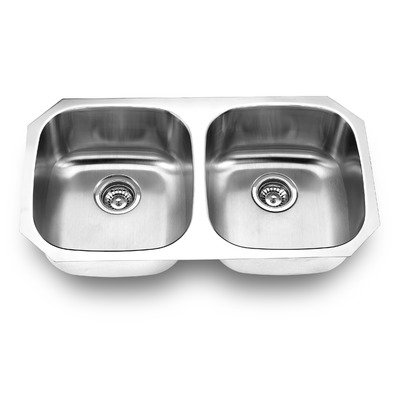 32.25 x 18.25 Stainless Steel Undermount Double Bowl Kitchen Sink