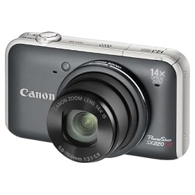 Canon PowerShot SX220 HS Digital Camera - Grey (12.1MP, 14x Optical Zoom)  3.0 inch LCD