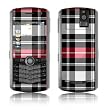 Red Plaid Design VERTICAL CAMERA Original Pearl 8110/ Pearl 8100 Cell Phone Protective Skin Decal Sticker