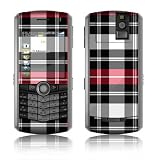 Red Plaid Design VERTICAL CAMERA Original Pearl 8110/ Pearl 8100 Cell Phone Protective Skin Decal Sticker