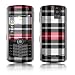 Red Plaid Design VERTICAL CAMERA Original Pearl 8110/ Pearl 8100 Cell Phone Protective Skin Decal Sticker