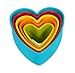 Internetâ€™s Best Heart Cookie Cutter - Set of 5 - Heart Shaped Biscuit Sandwich Fondant Cutter Set - Multi Size and Color - Kid Friendly