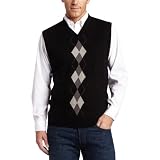 Dockers Mens Soft Acrylic Vest, Black, Small