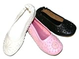 Girls Sequin Beaded Gathered Back Flats Dress Shoes