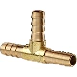 Dixon 179-0606 Brass Hose Splicer Fitting, Tee, 3/8" Hose ID Barbed