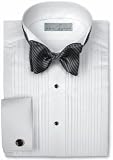 Neil Allyn Wing Collar, 1/4 Pleated, Poly/Cotton with Convertible Cuffs/Placket Tuxedo Shirt