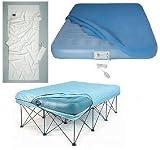 Air Mattress Package - Queen Aerobed Premier Classic - Queen Air Mattress Bed Frame - Natural Single Travel Sheet