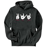 Peace Love Malawi - Hand Signs Countries Mens Hoodie (Dark Silver, Size Large)