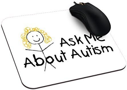 Urdesigner Customized Rectangle Non-Slip Rubber Mousepad Autism Support Cure Autism Gaming Mouse Pad 9.25X7.75 Inch