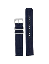 Nylon Watch Band Fits Seiko Watches Strap Blue Stainless Heavy Buckle 18 millimeter