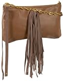 Cri de Coeur Tilly Fringe Convertible Clutch