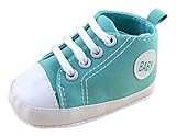 EOZY 可愛い 春夏 ベビーシューズ ファーストシューズ スニーカー 赤ちゃん靴 女の子 男の子 女児 新生児 男児 フォーマル靴 シンプル 綿布 滑り止め グリーン 11cm