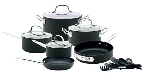 Cook's Select-Pro 17-Piece Hard-Anodized Cookware Set