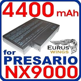 Click here to buy 4400mAh Eurus Li-Ion F4809A Laptop Battery for Compaq Presario NX9000, 2500 HP Pavilion... by Eurus Wings.