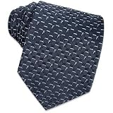 Fendi Dark Blue Logoes & Squares Woven Silk Tie