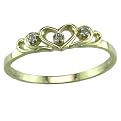 10K .015 ct. t.w. Diamond Heart Ring in Yellow Gold