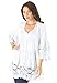 Roamans Women's Plus Size Illusion Lace Bigshirt